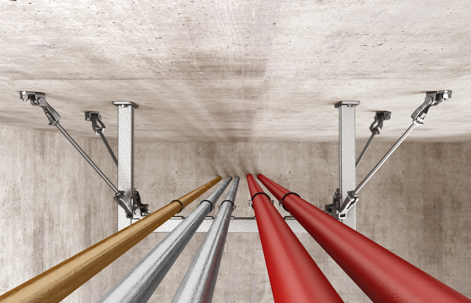 Threaded rod brace connector SVA fischer fixings